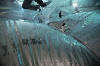 Illustration for article titled Being Trapped Inside This Giant Plastic Space Time Foam Art Installation Looks Like Out of This World Fun